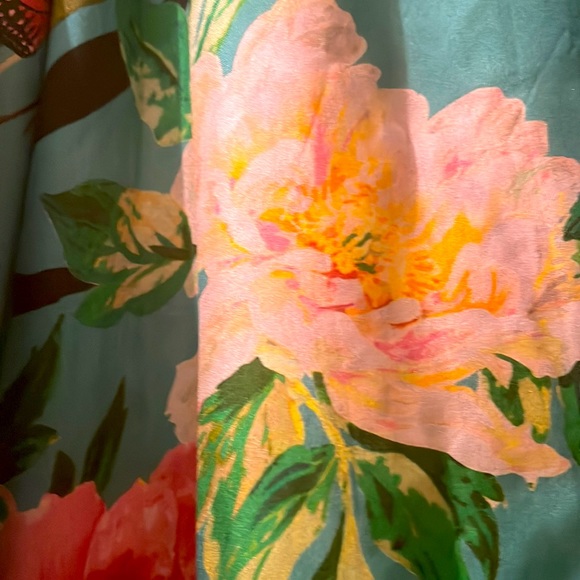 NWT/Johnny Was Gorgeous 100% Silk Flower Panya reversible Kimono w/ pockets.XL - Picture 4 of 17